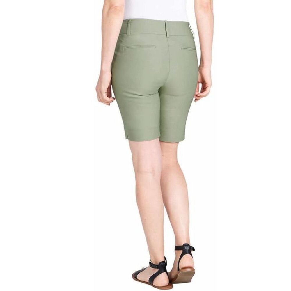 👚3 FOR $23👚 NEW Hilary Radley Sage Knee Length Long Bermuda Pull On Shorts 18 - Picture 2 of 7